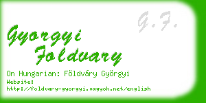 gyorgyi foldvary business card